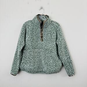 Realtree Green Sherpa 1/4 Zip Pullover Sweater Women’s Size M